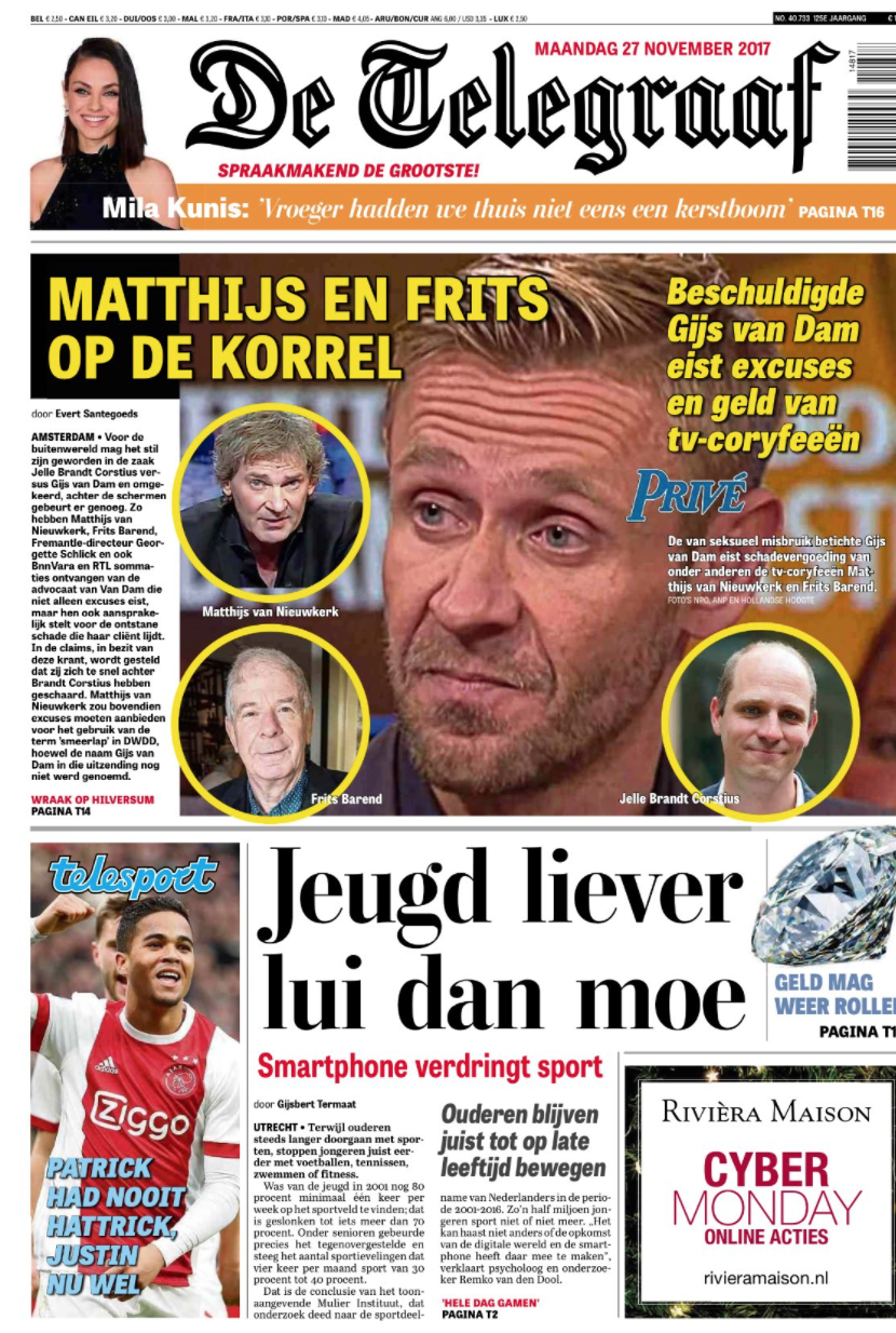 GeenStijl Cumshots fired Gijs van Dam gooit gretige mediabeul Matthijs van Nieuwkerk onder bangbus foto